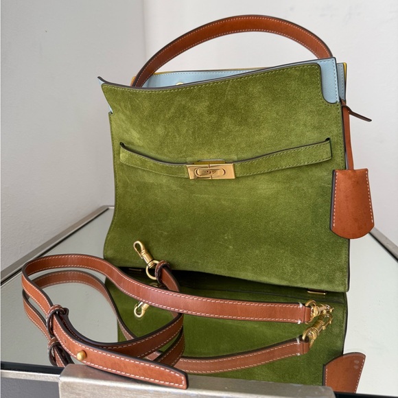 Tory Burch SMALL LEE RADZIWILL SUEDE DOUBLE BAG - Picture 4 of 15